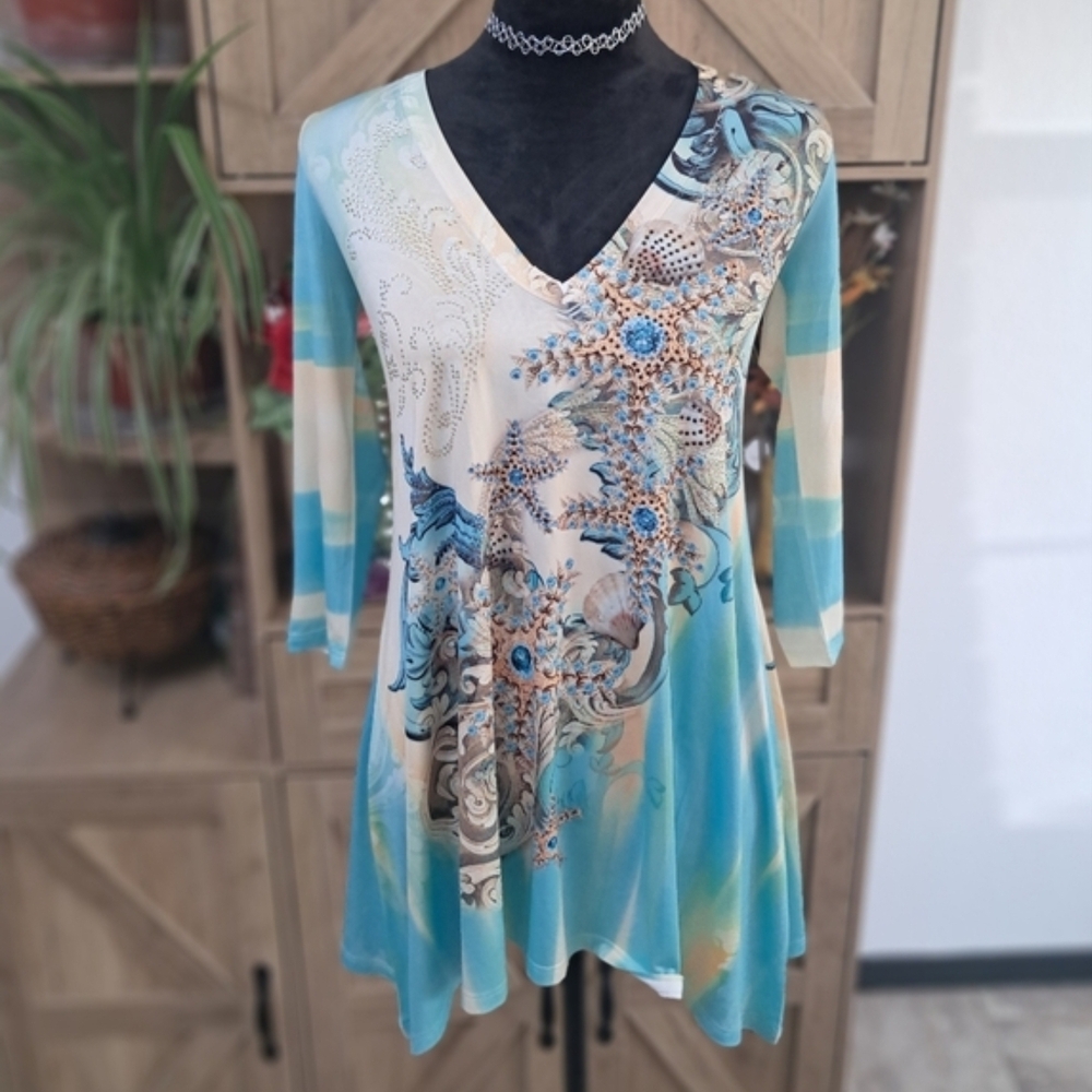 🔥2 FOR $20 -Boho Chic Multicolor Women's Tunic Top